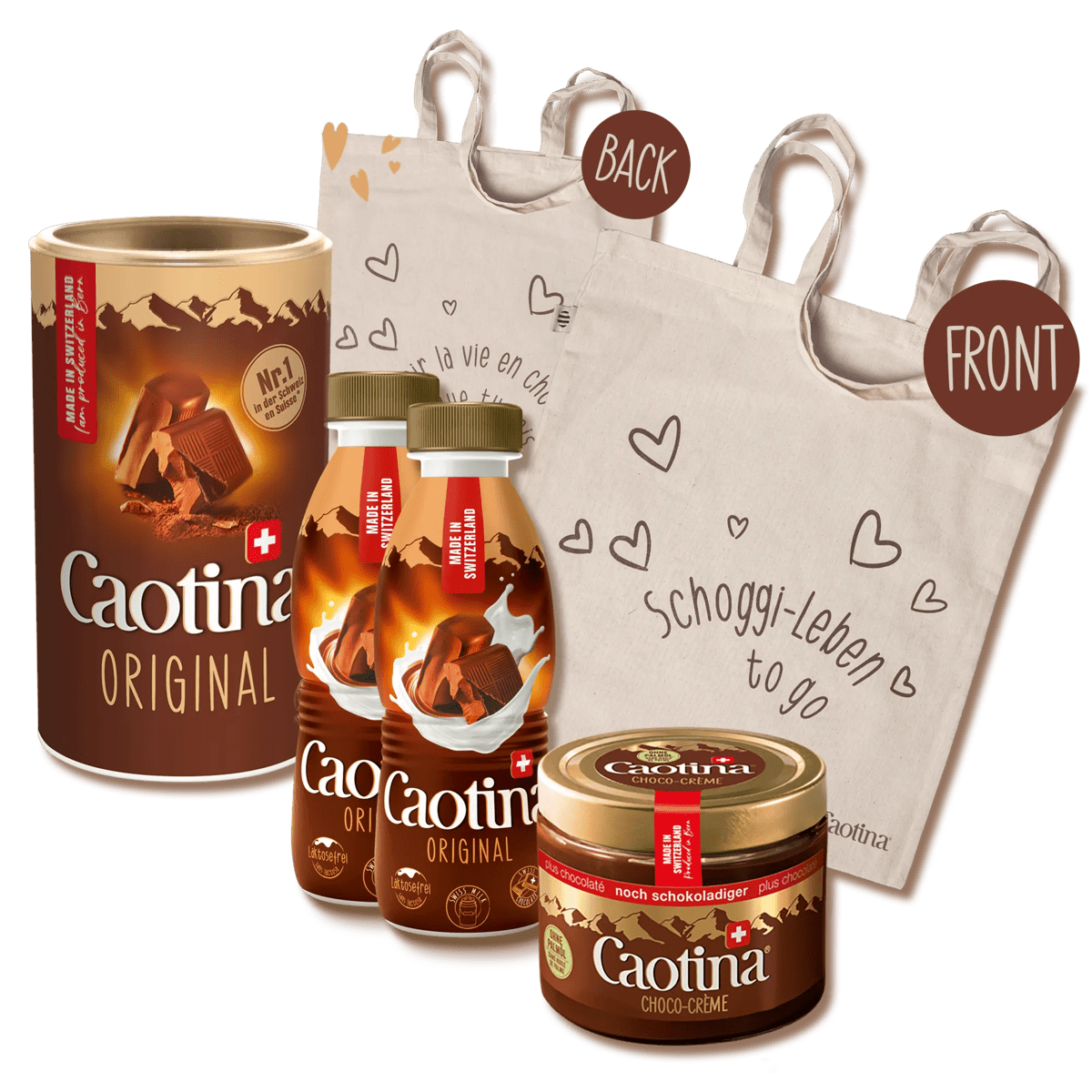 Caotina Schoggi Leben to Go Set