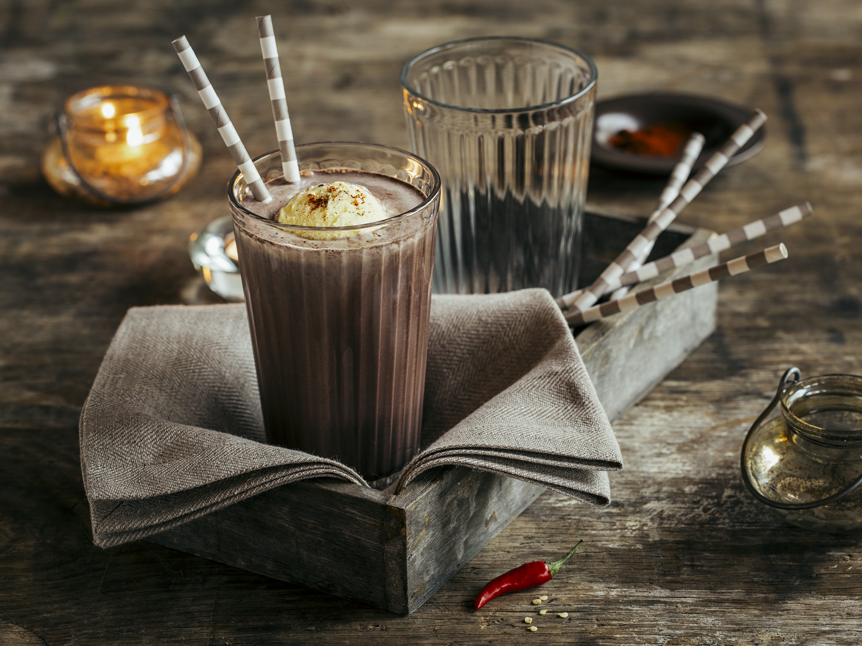 Glace au Caotina pimentée