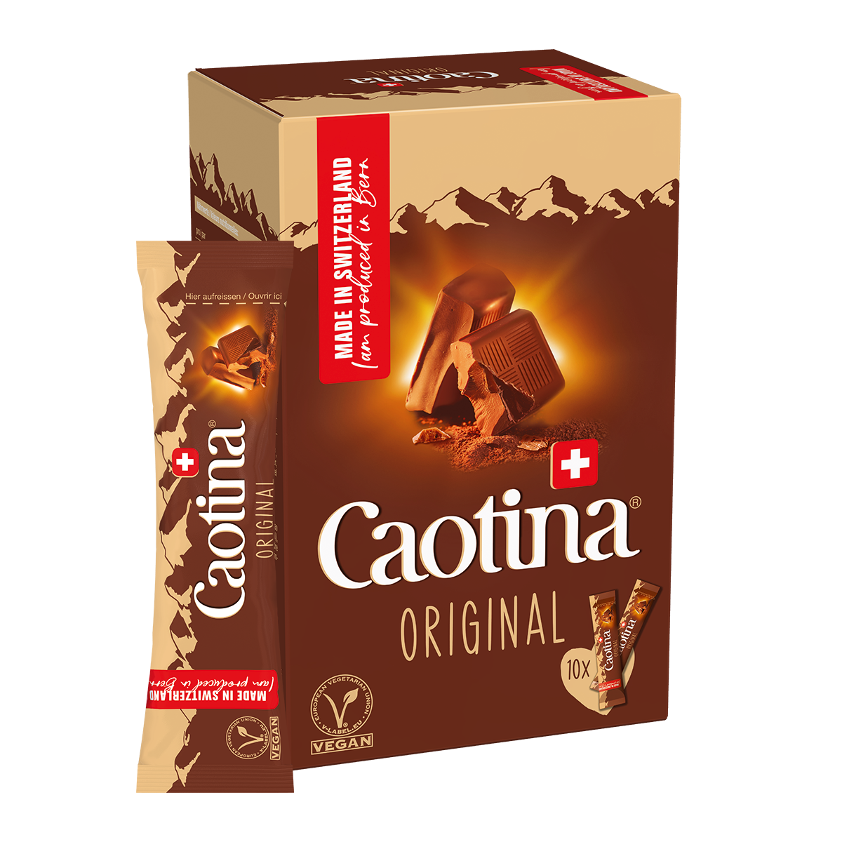 Caotina Original Stickpacks - chocolat suisse