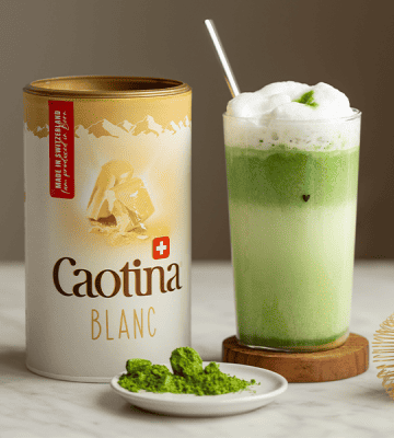 Matcha mit weisser Caotina Schokolade